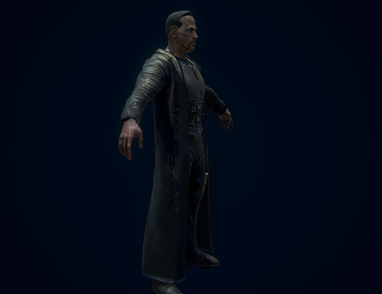 Vampire Hunter Low-poly 3D model_14