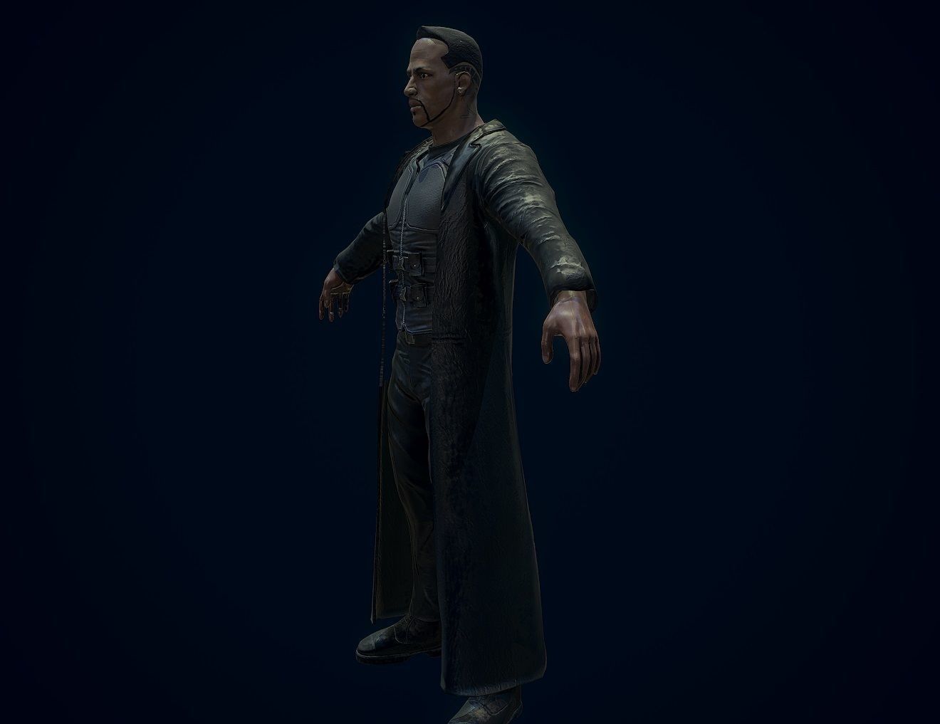 Vampire Hunter Low-poly 3D model_6