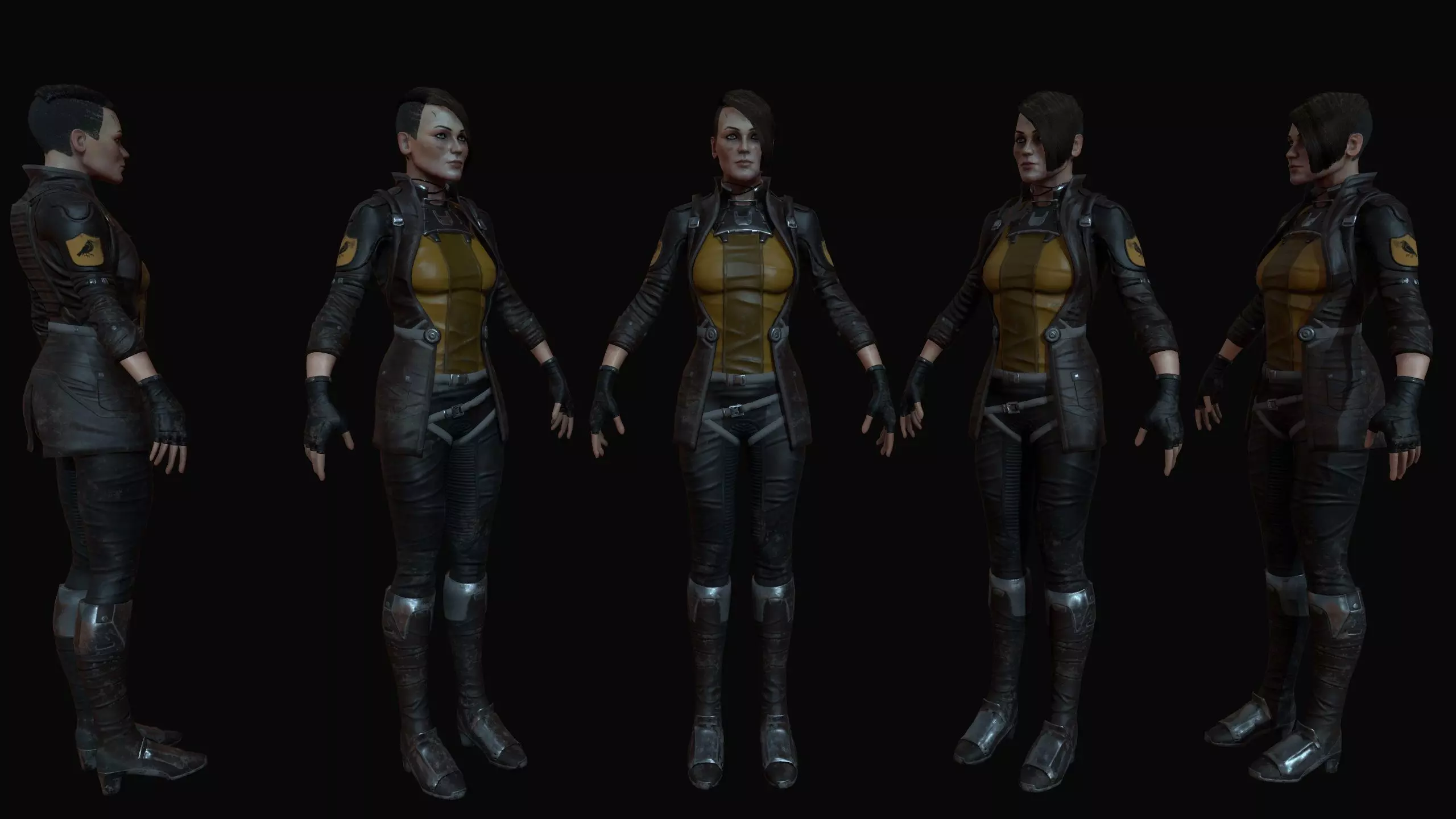 Sci-Fi Girl Low-poly 3D model_0