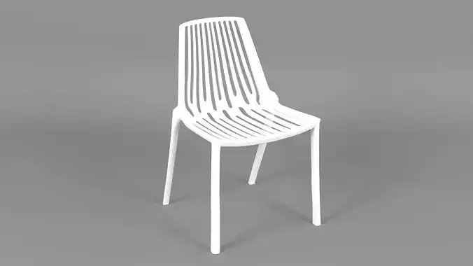 White Dining Chair With Holes