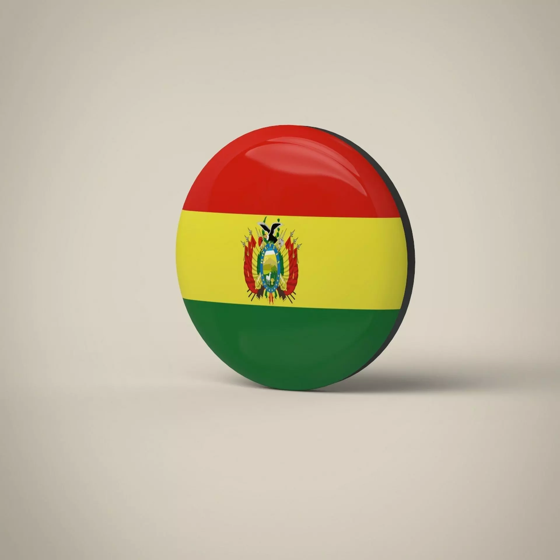 Bolivia Badge Low-poly 3D model