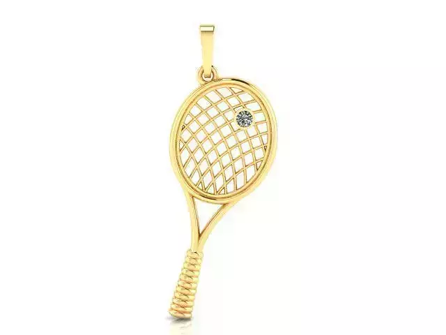 3D model pendant tennis racket