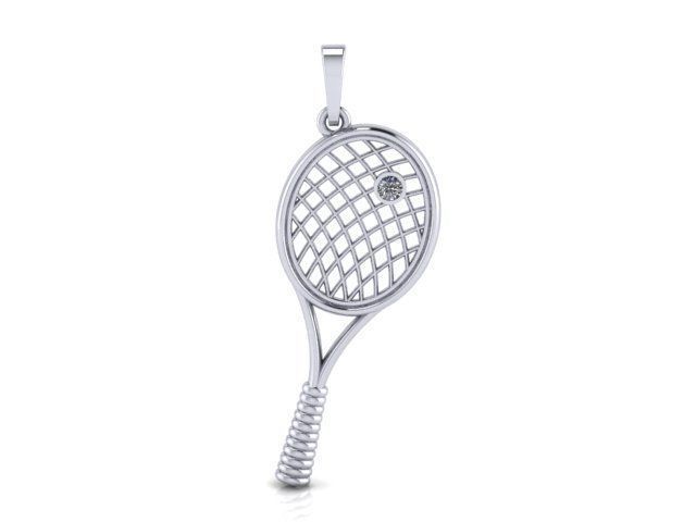 3D model pendant tennis racket 3D print model_3