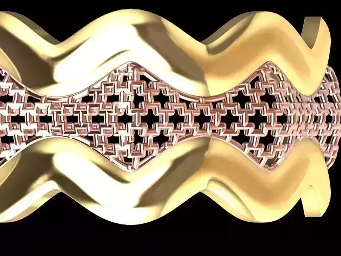 wavy  jail ring stl verified 