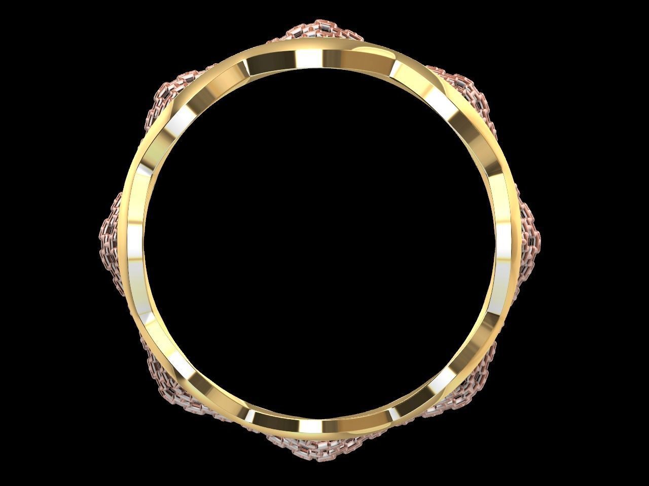 wavy  jail ring stl verified  3D print model_1