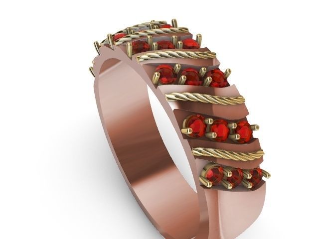 4 types slash ring stl verified  3D print model_9