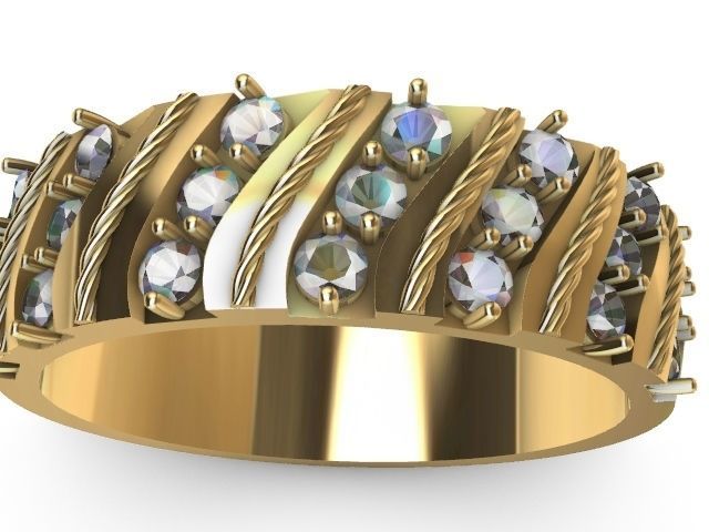 4 types slash ring stl verified  3D print model_3