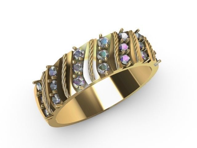 4 types slash ring stl verified  3D print model_2