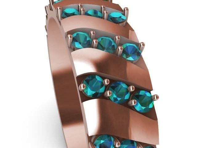 4 types slash ring stl verified  3D print model_31