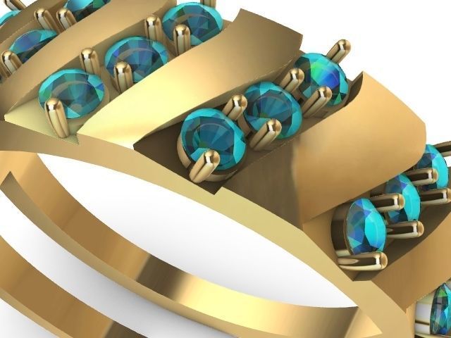 4 types slash ring stl verified  3D print model_22