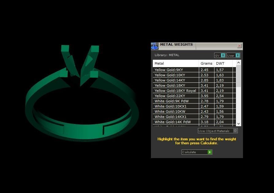 Rings 3D engagement ring gold 3D print model_5