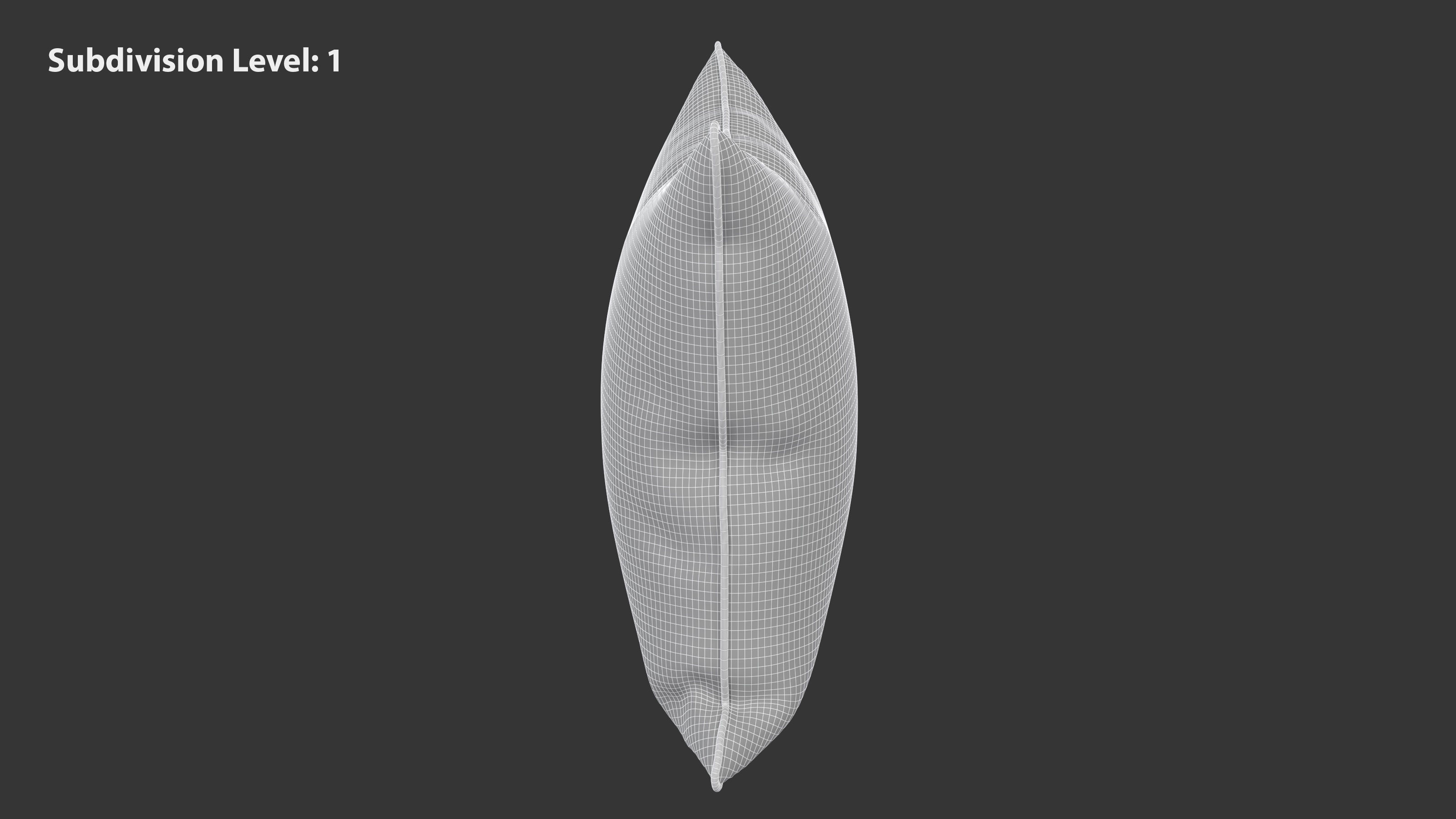 Blue and White Striped Pillow Low-poly 3D model_10