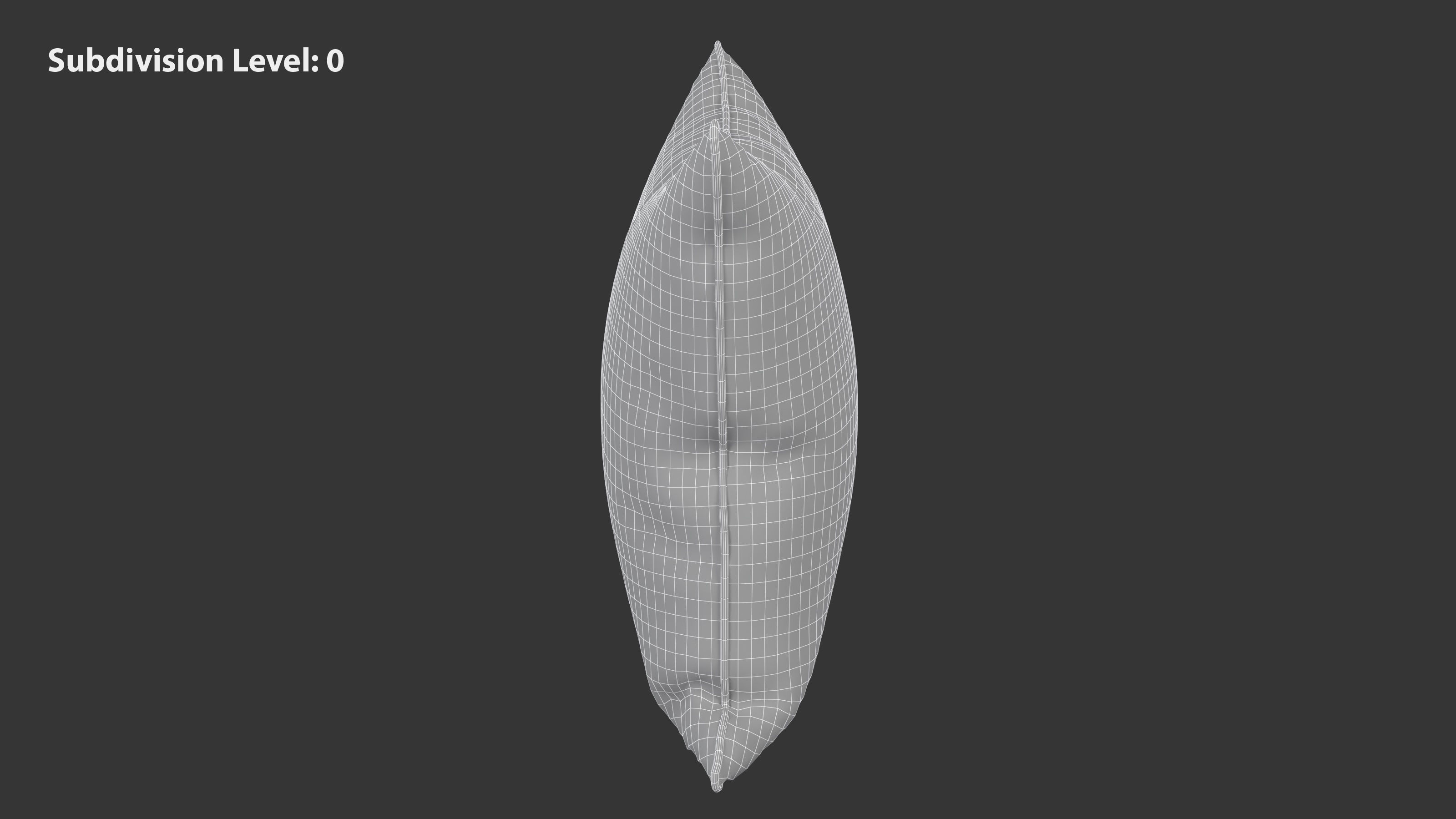 Blue and White Striped Pillow Low-poly 3D model_9