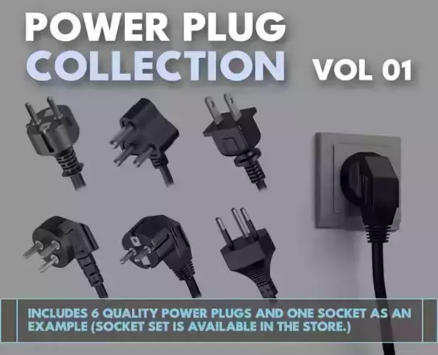 power plug vol 01 Low-poly 3D model