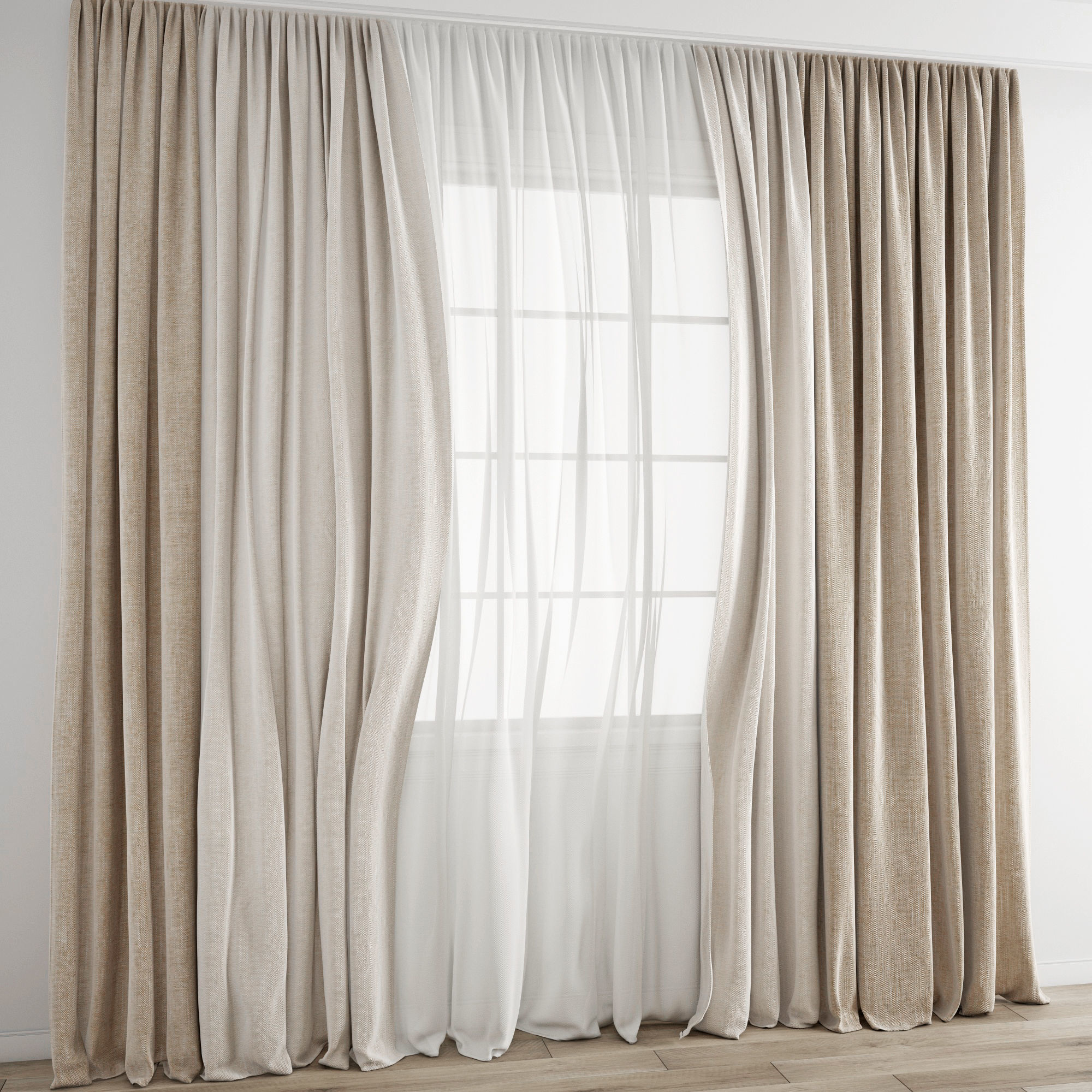 Curtain 322 3D model_7