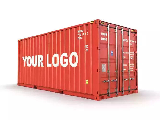  Generic container 20ft - PSD edit 3D model