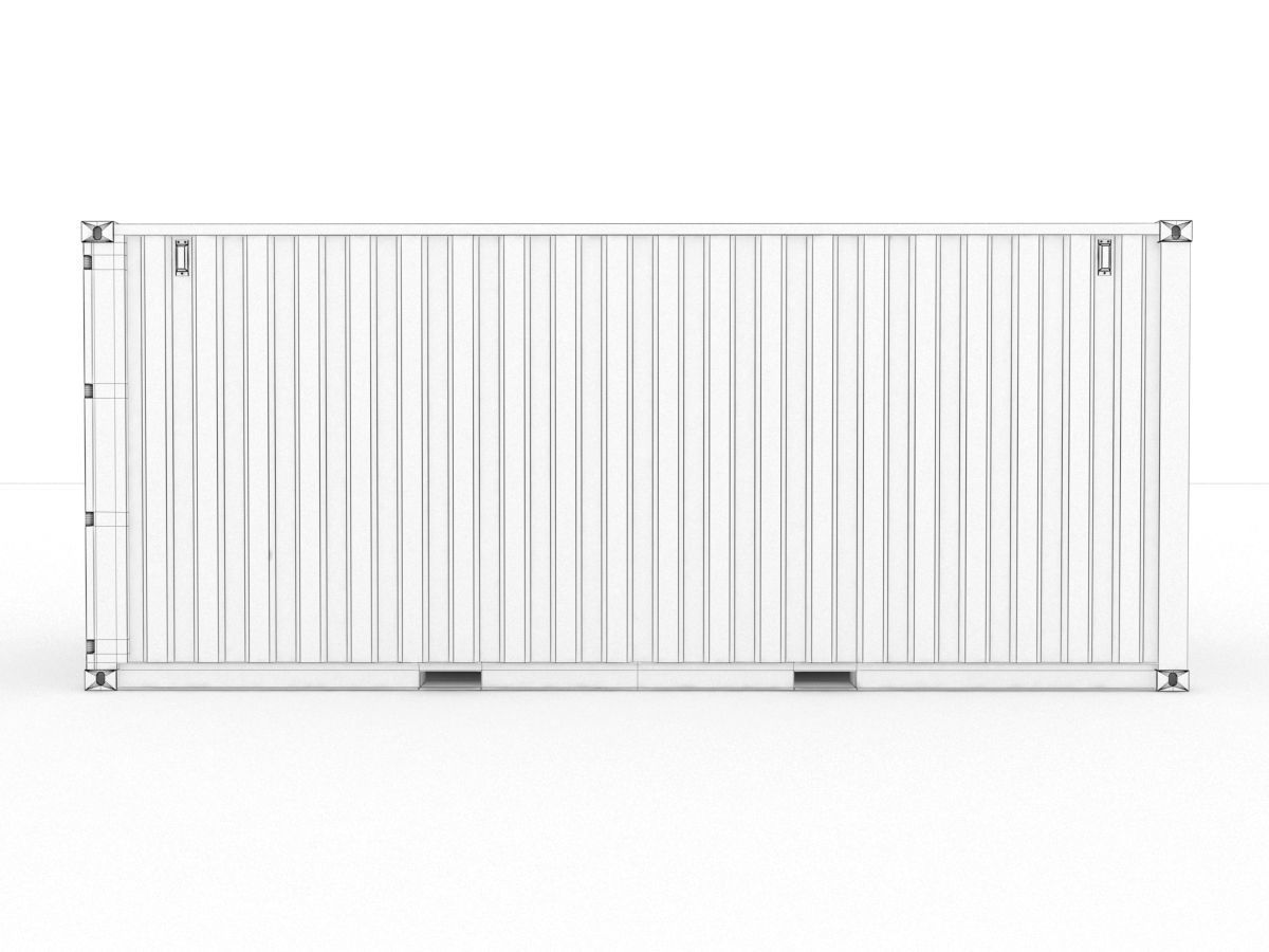Generic container 20ft - PSD edit 3D model_10