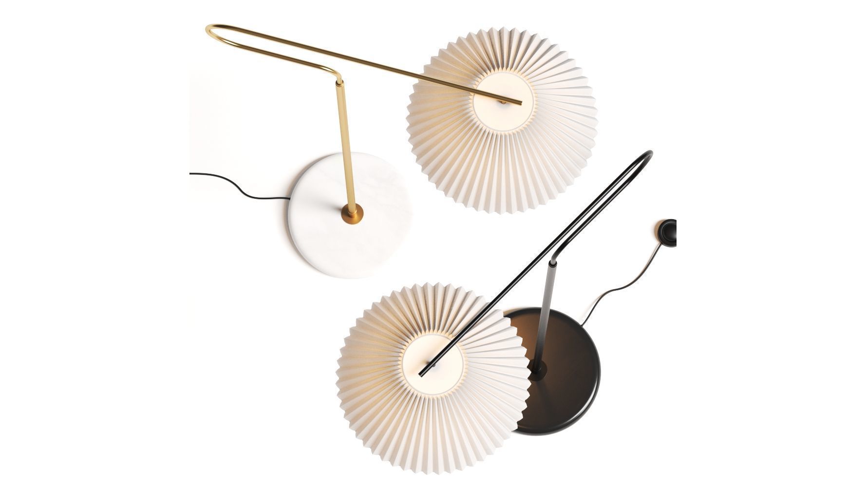 Anthropologie Harriet Pleated Floor Lamp 3D model_1