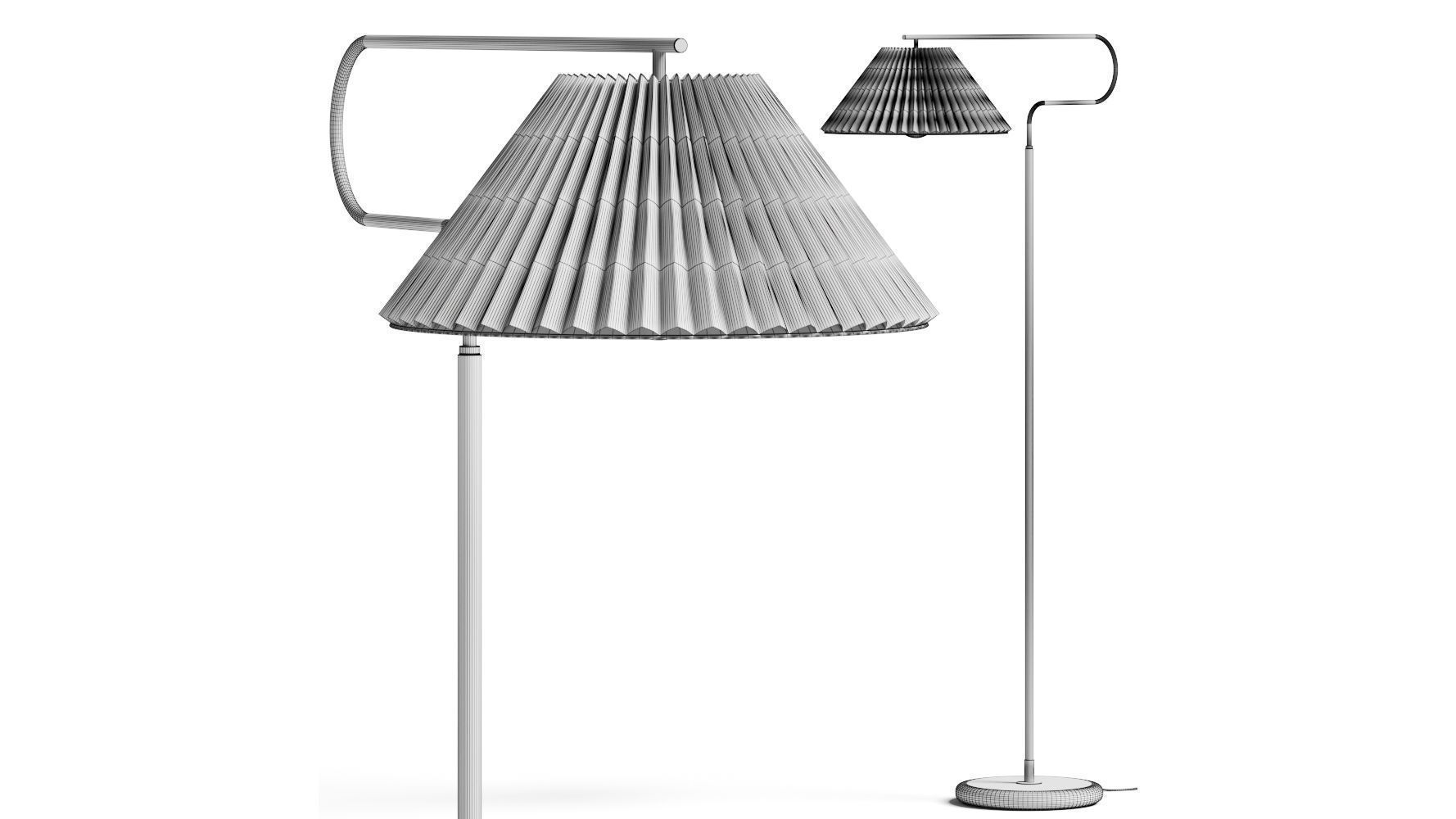 Anthropologie Harriet Pleated Floor Lamp 3D model_3