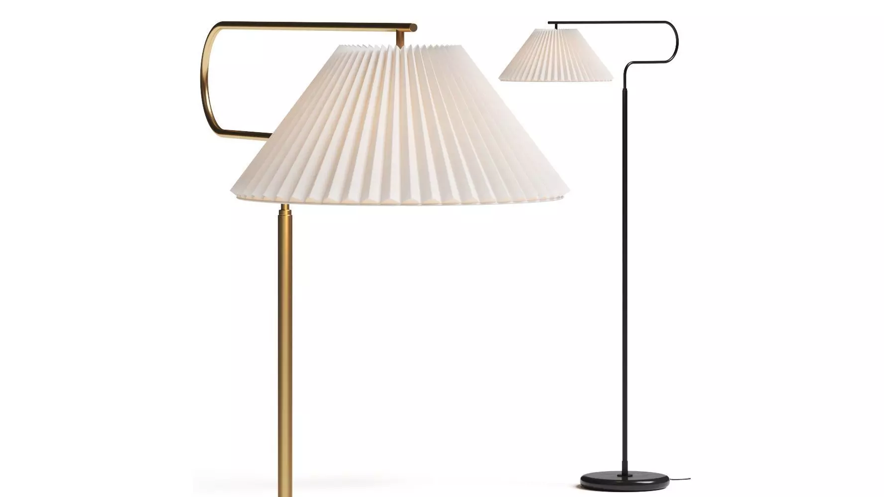 Anthropologie Harriet Pleated Floor Lamp 3D model_0