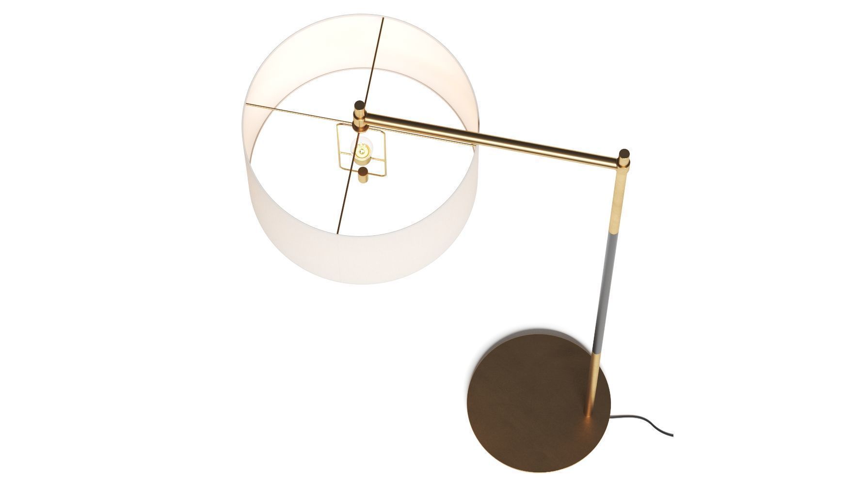 Pottery Barn Reese Metal Sectional Floor Lamp 3D model_1
