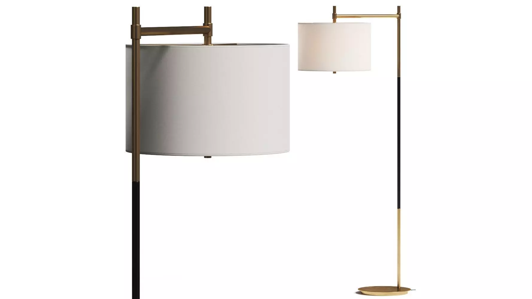 Pottery Barn Reese Metal Sectional Floor Lamp 3D model_0