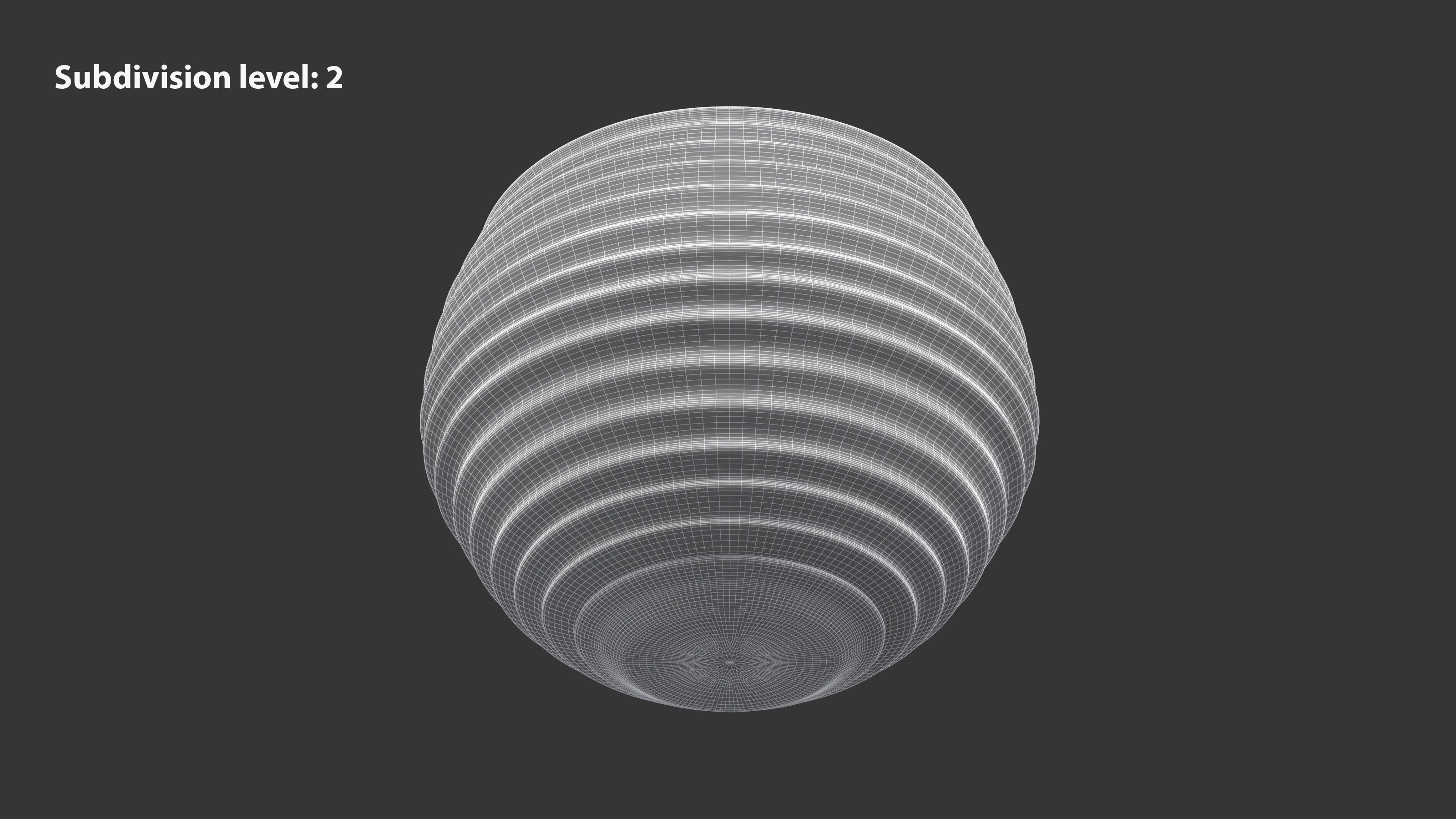 Terracotta Striped Clay Pot Low-poly 3D model_8