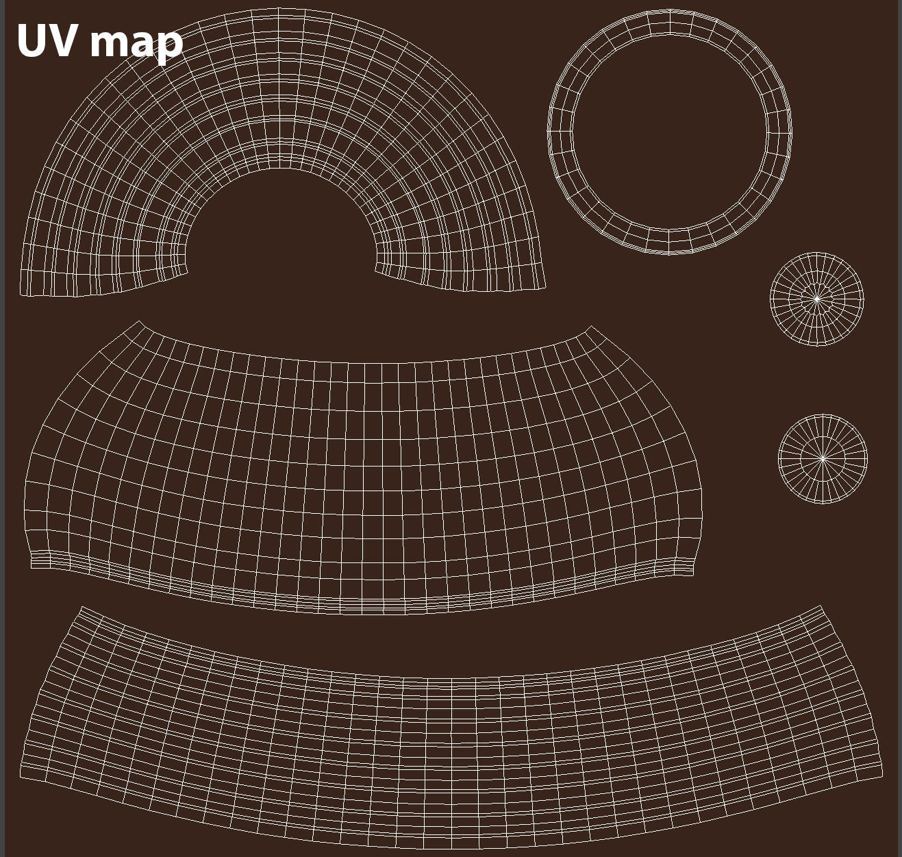Terracotta Striped Clay Pot Low-poly 3D model_12