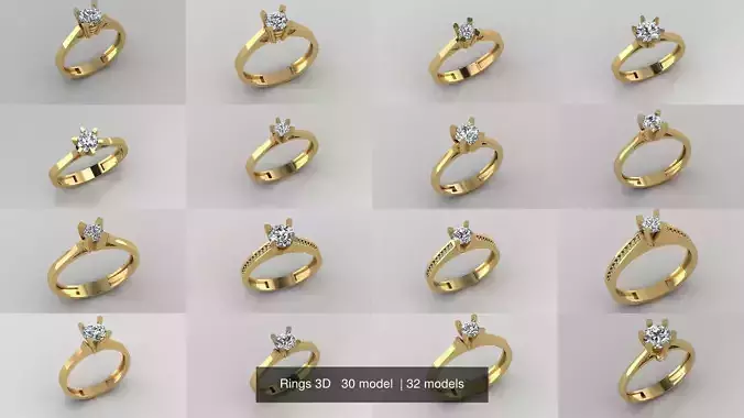 Rings 3D   30 model 