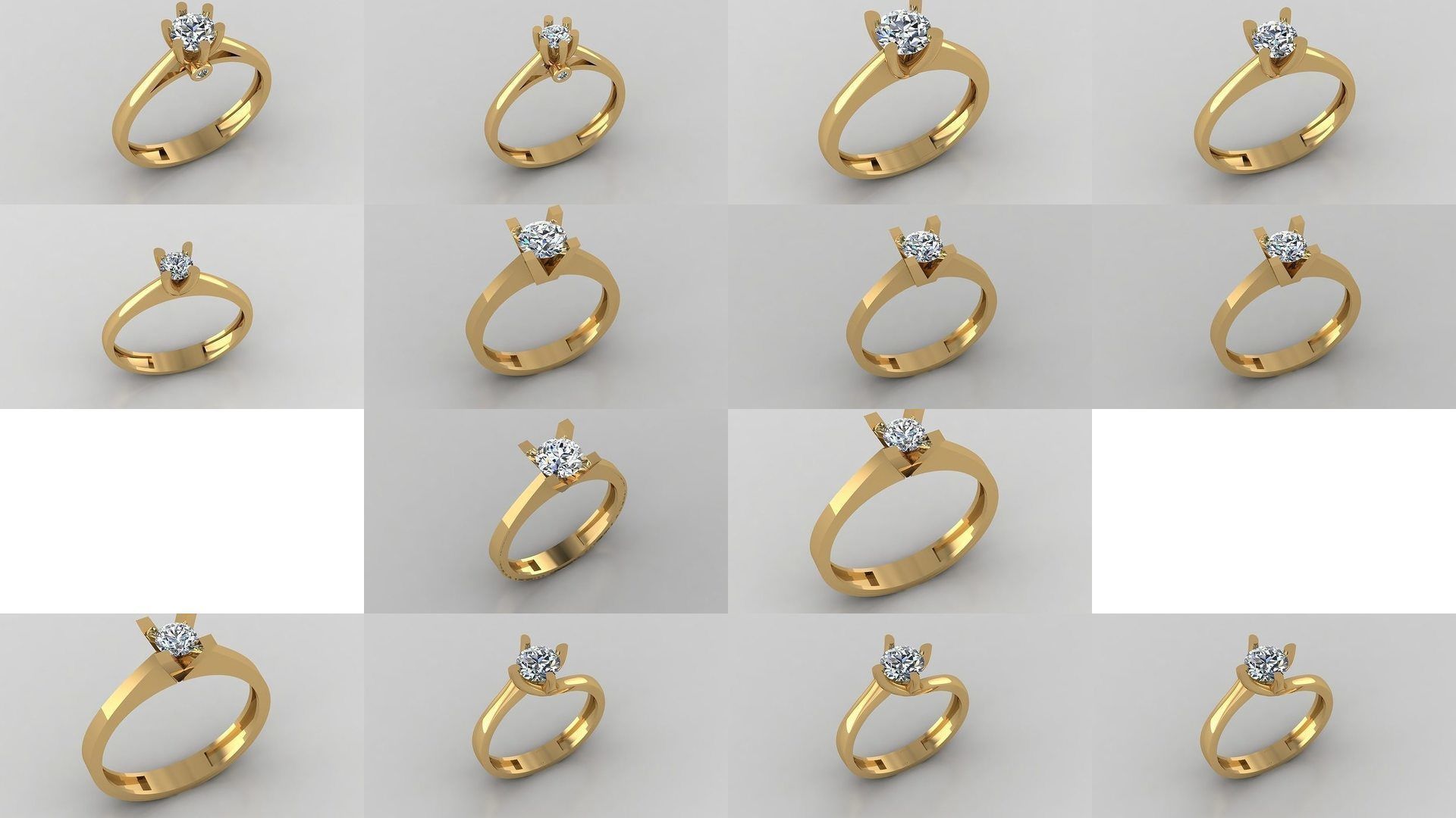 Rings 3D   30 model  3D Model Collection_1
