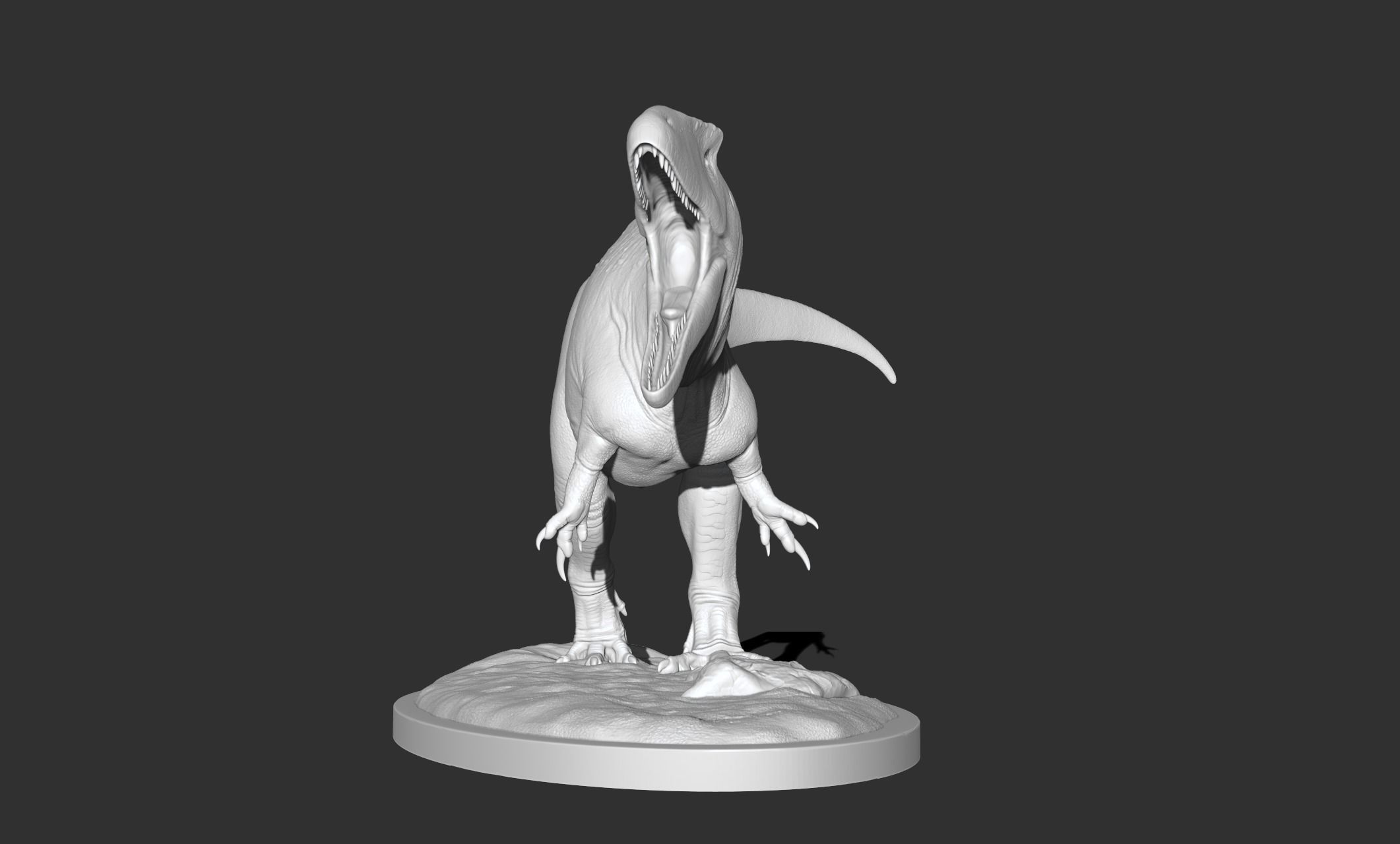 Carcharodontosaurus saharicus model with base 3D print model_2