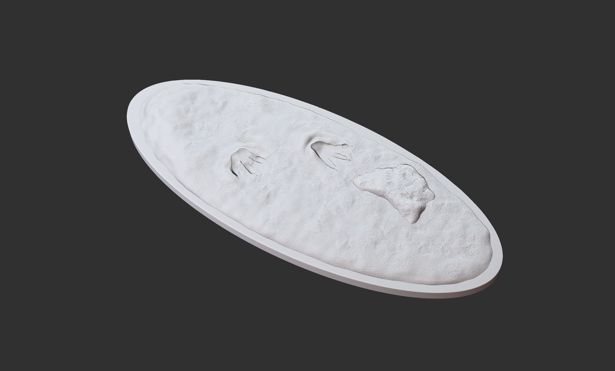 Carcharodontosaurus saharicus model with base 3D print model_3