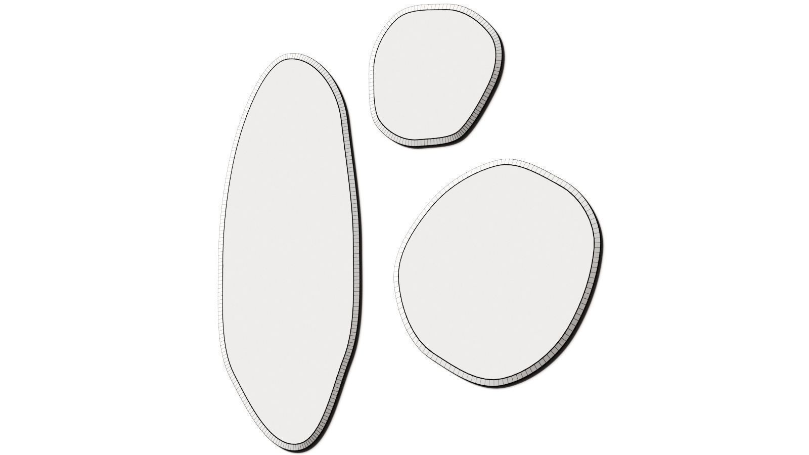 Pacini and Cappellini Stone Wall Mirrors 3D model_1