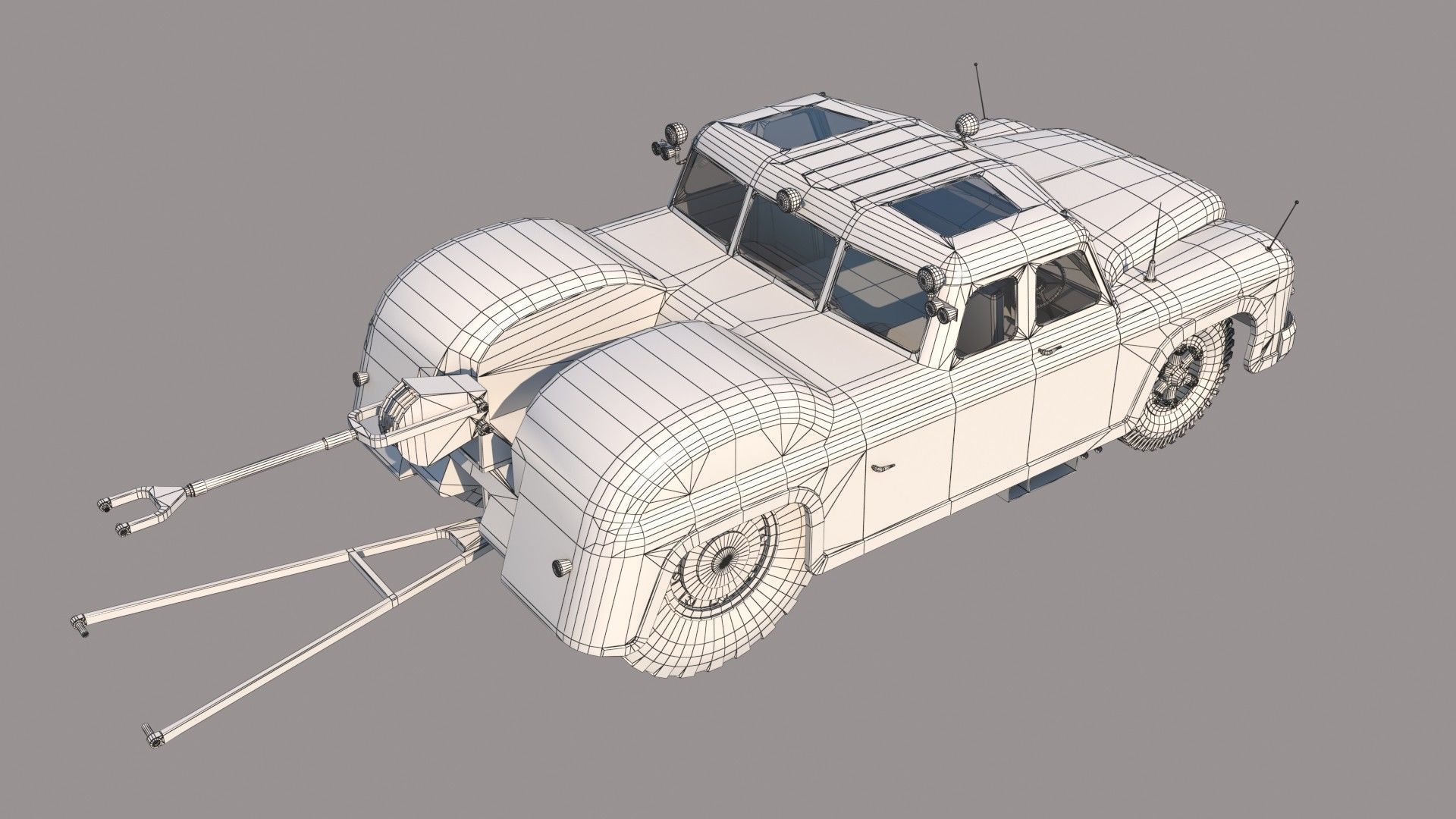 MAZ-541 soviet aircraft tug 3D model_14