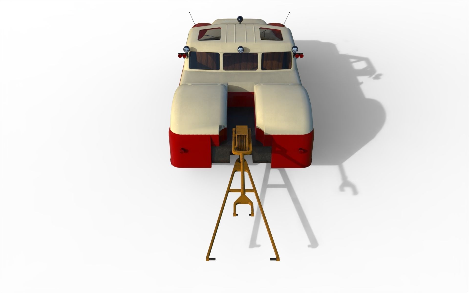 MAZ-541 soviet aircraft tug 3D model_10
