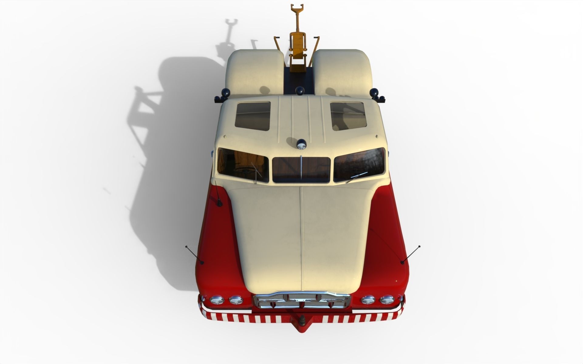MAZ-541 soviet aircraft tug 3D model_3