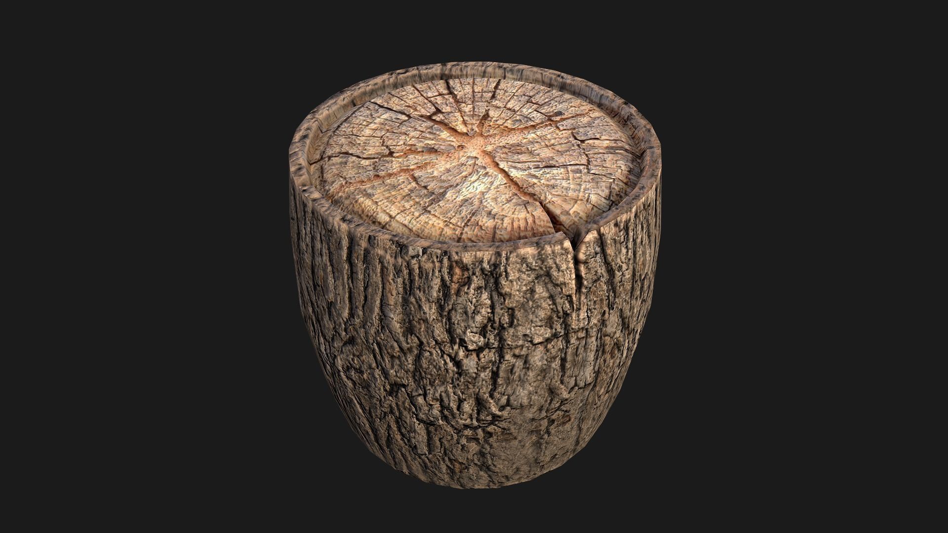 Firewood Log Stand Pack Low-poly 3D model_37