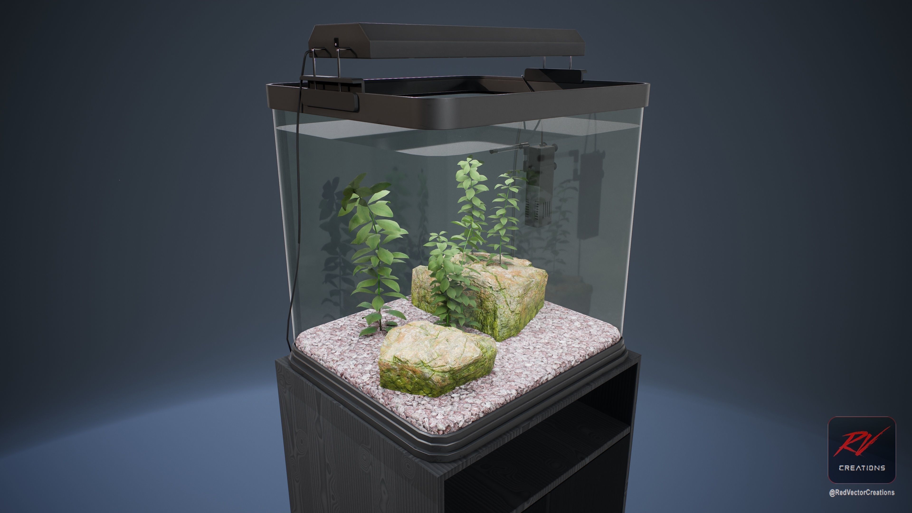 RVC Aquarium Model C Low-poly 3D model_1