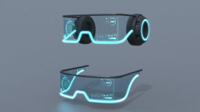 Military  sci-fi helmet glasses pack 3D Model Collection