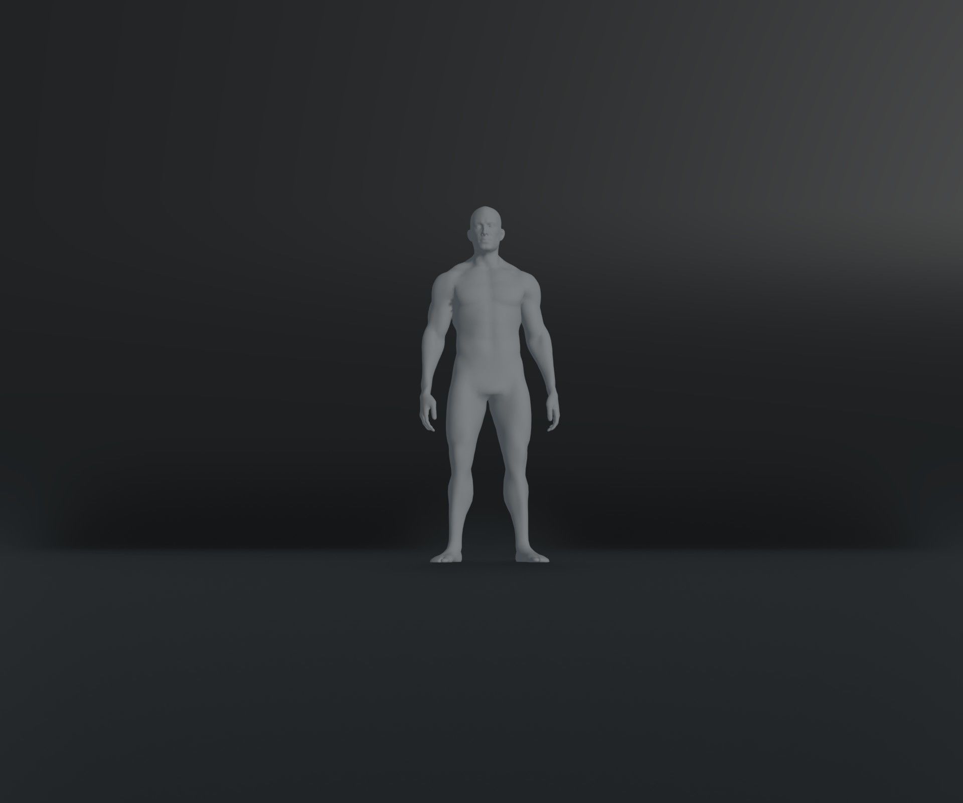 Male and Female Body Base Mesh Animated and Rigged 10k Polygons Low-poly 3D model_36