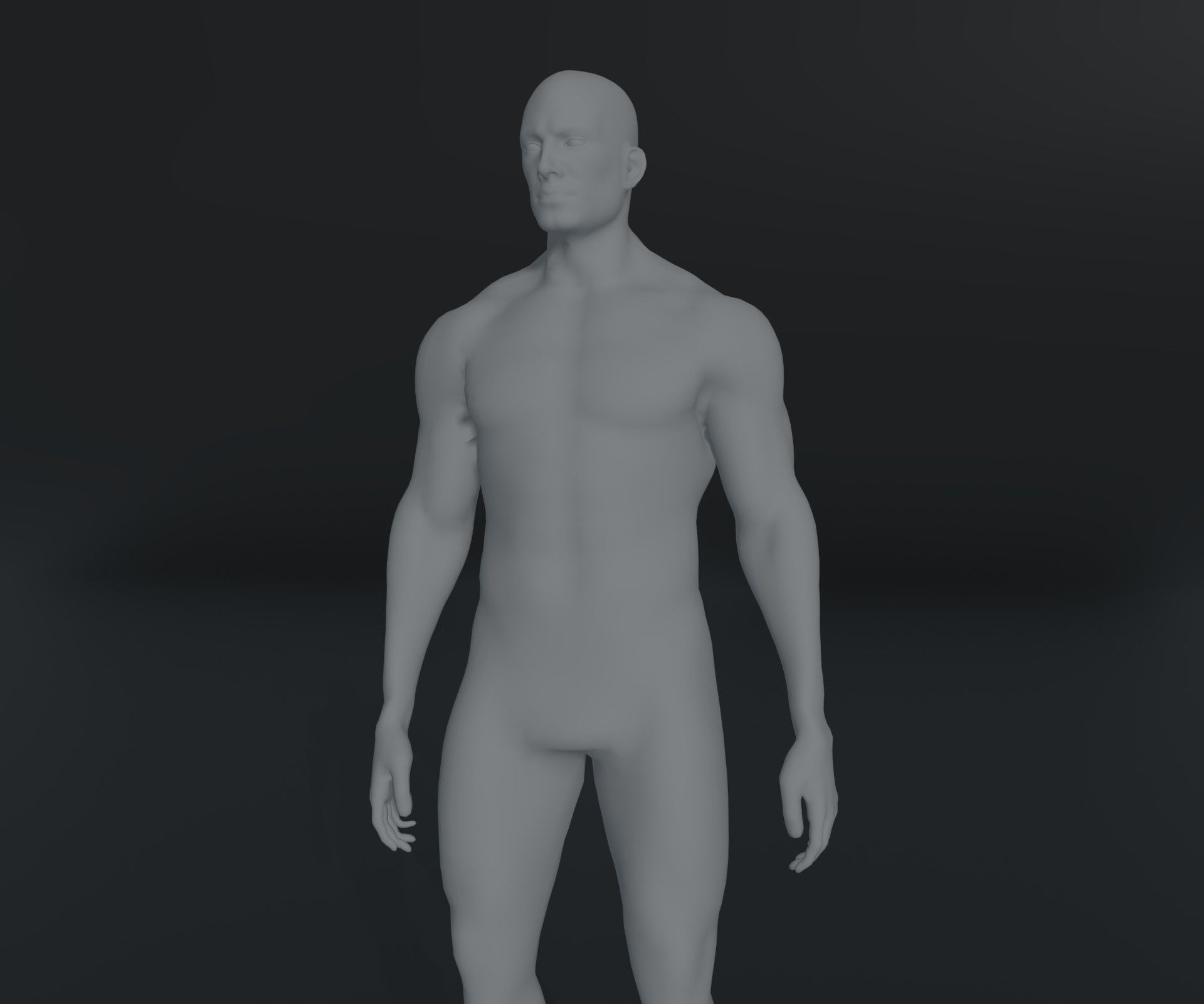 Male and Female Body Base Mesh Animated and Rigged 10k Polygons Low-poly 3D model_23
