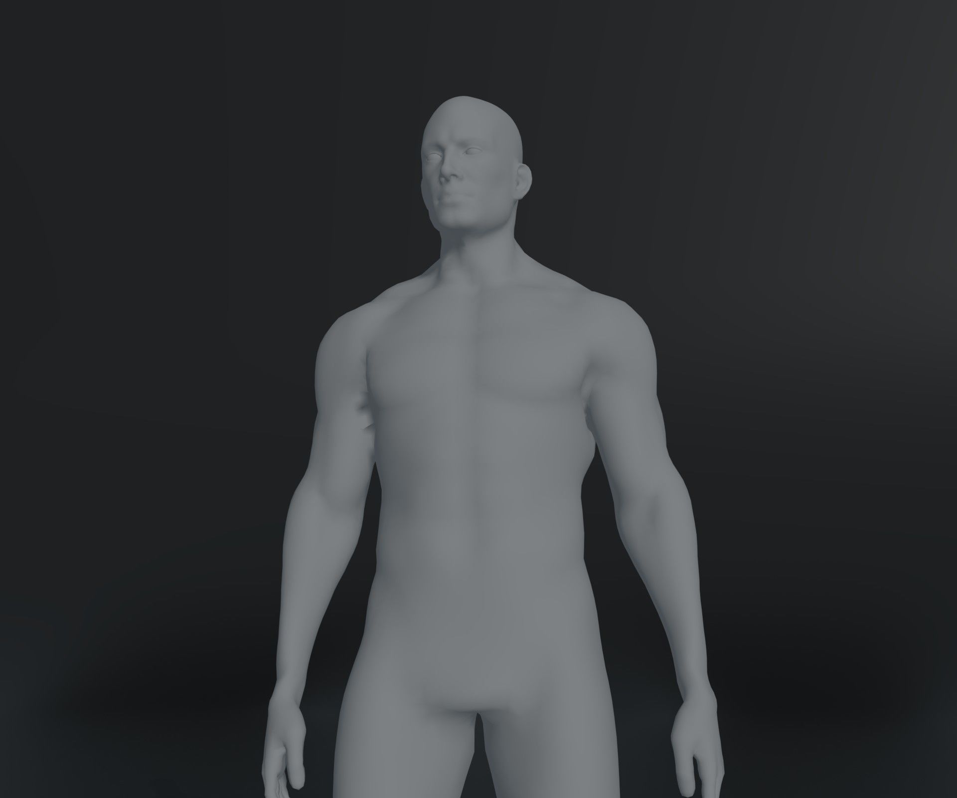 Male and Female Body Base Mesh Animated and Rigged 10k Polygons Low-poly 3D model_26