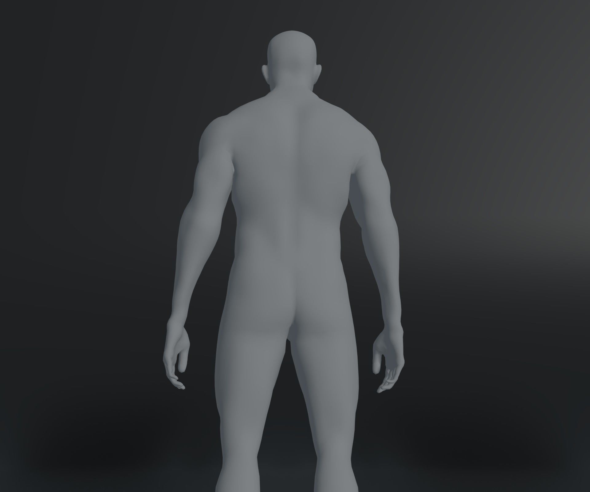 Male and Female Body Base Mesh Animated and Rigged 10k Polygons Low-poly 3D model_28