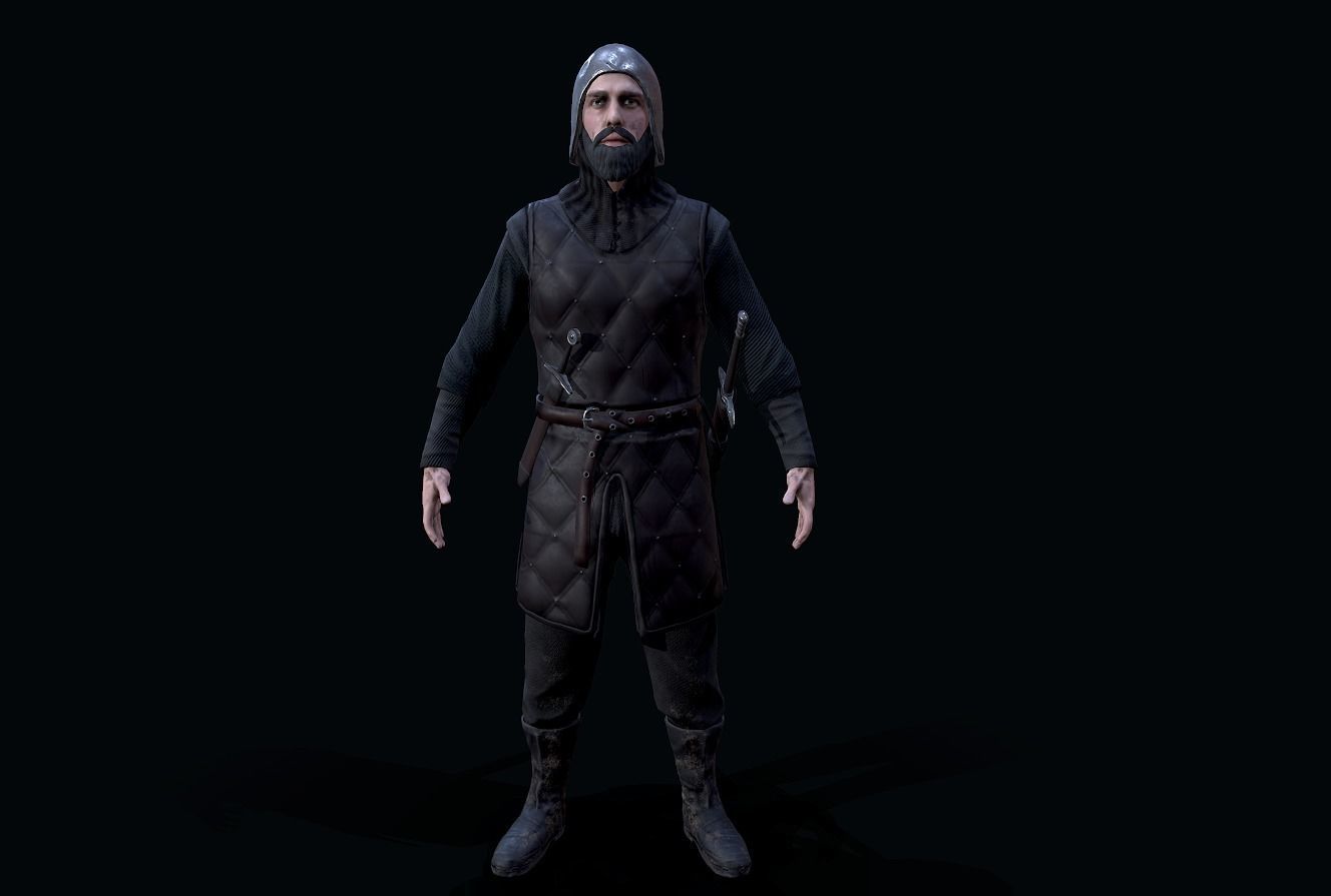 Stark soldier Low-poly 3D model_4