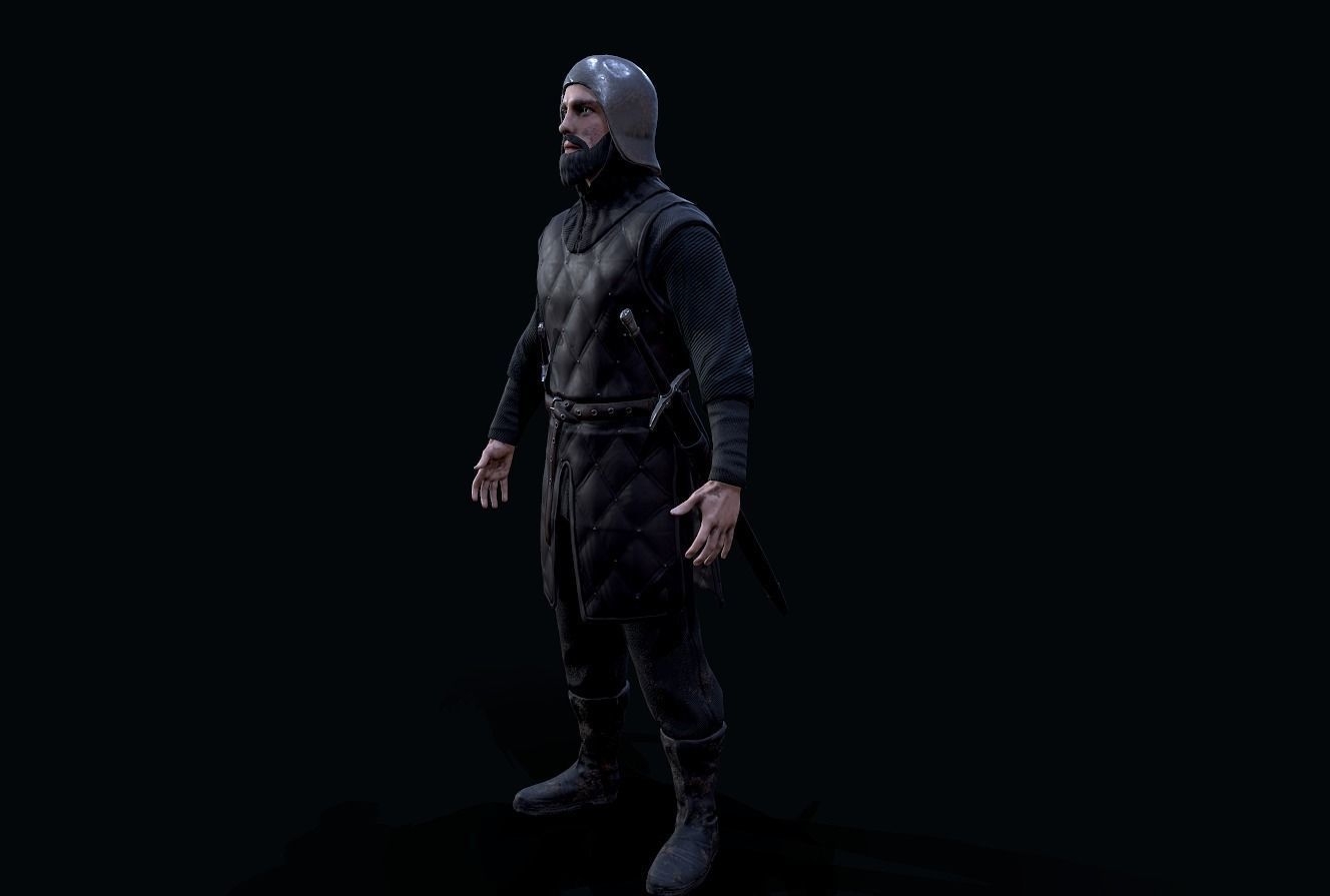 Stark soldier Low-poly 3D model_5