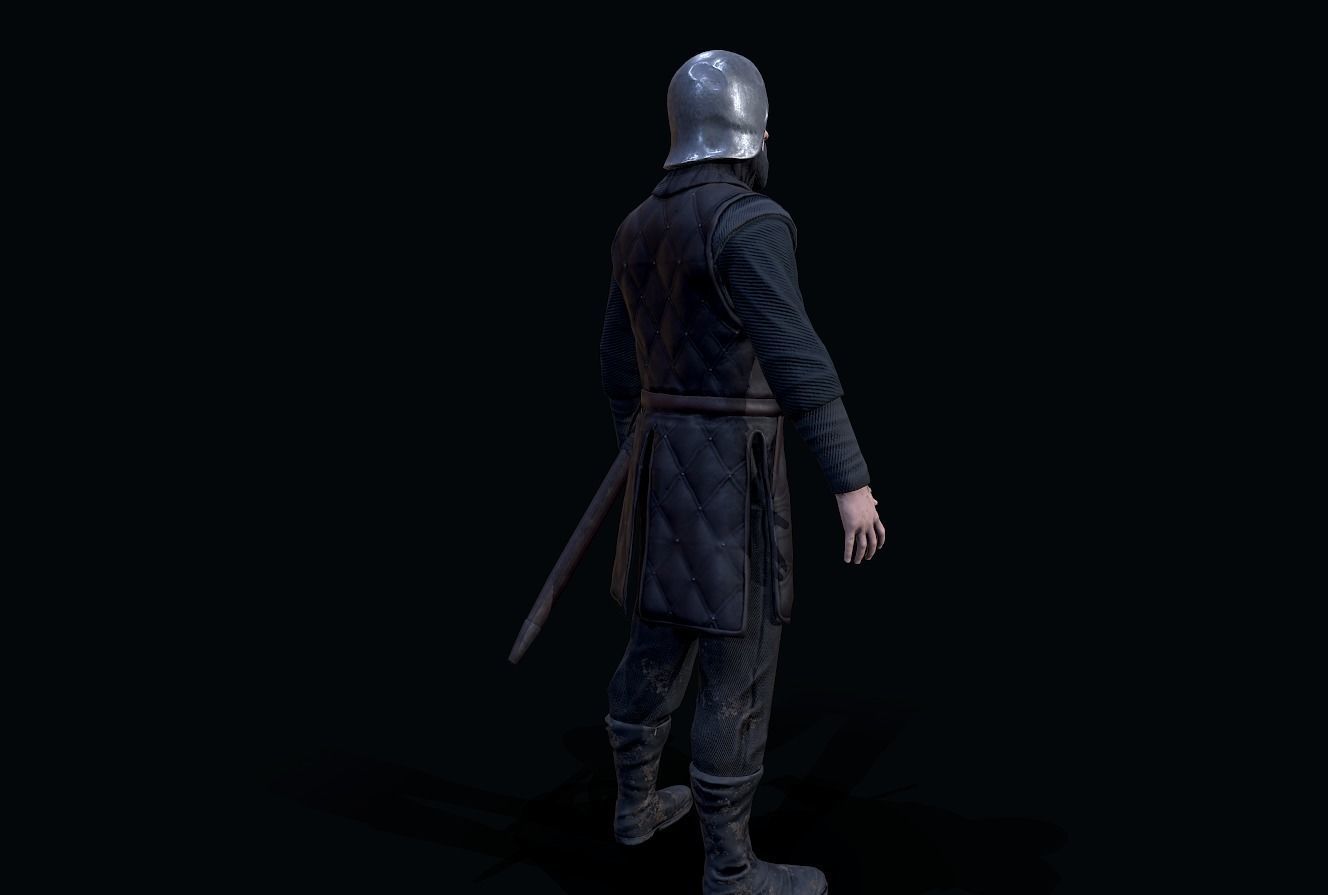 Stark soldier Low-poly 3D model_7