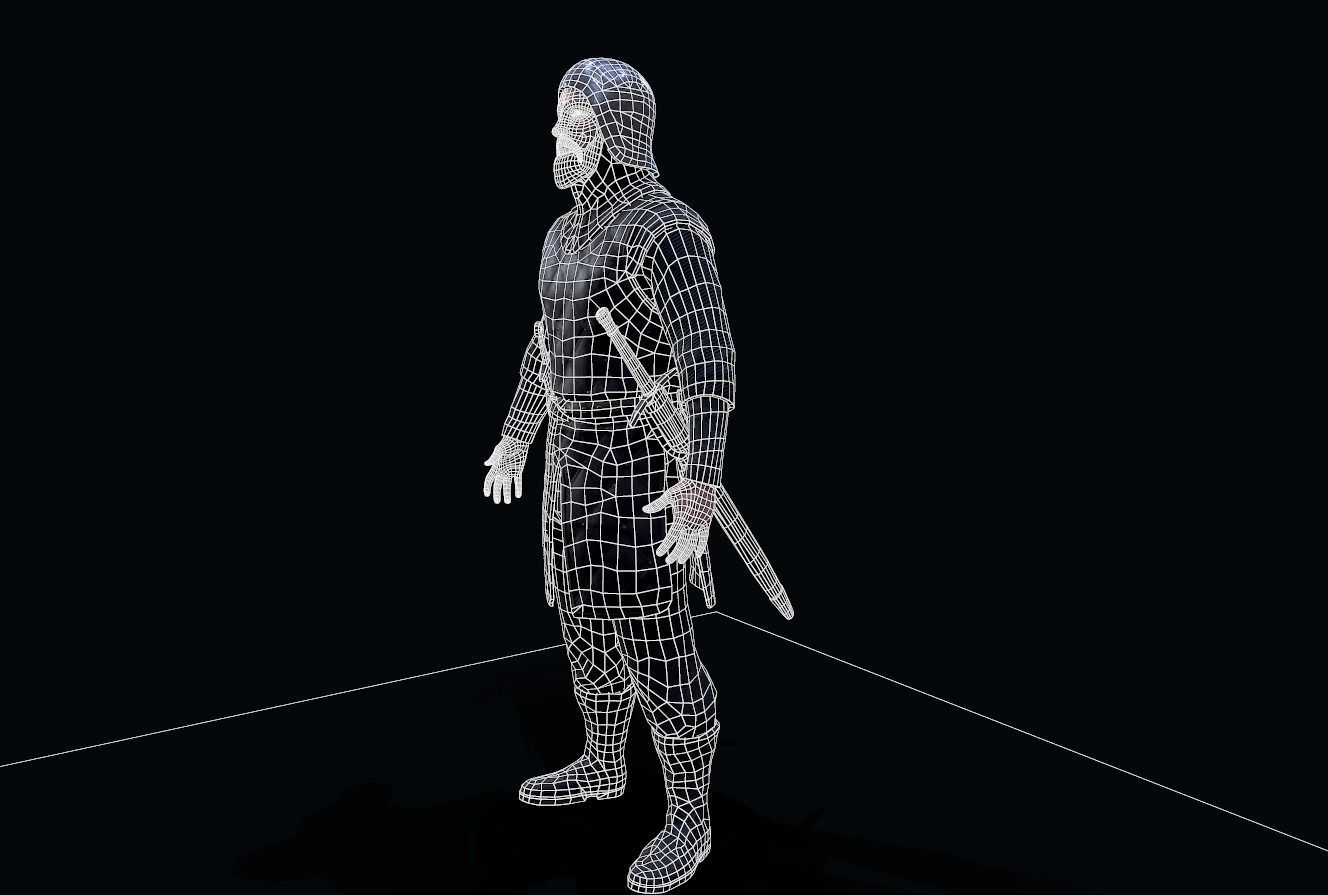 Stark soldier Low-poly 3D model_10