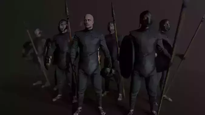 unsullied warrior Low-poly 3D model