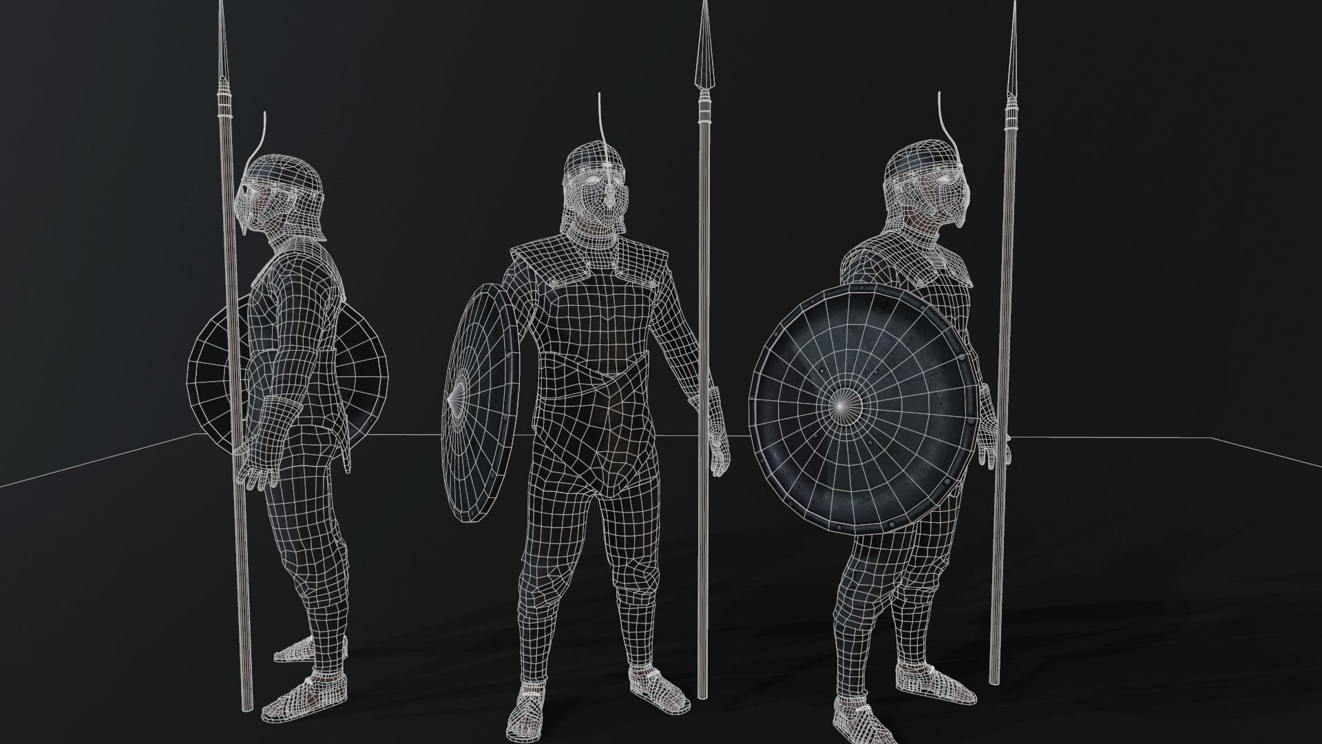 unsullied warrior Low-poly 3D model_4