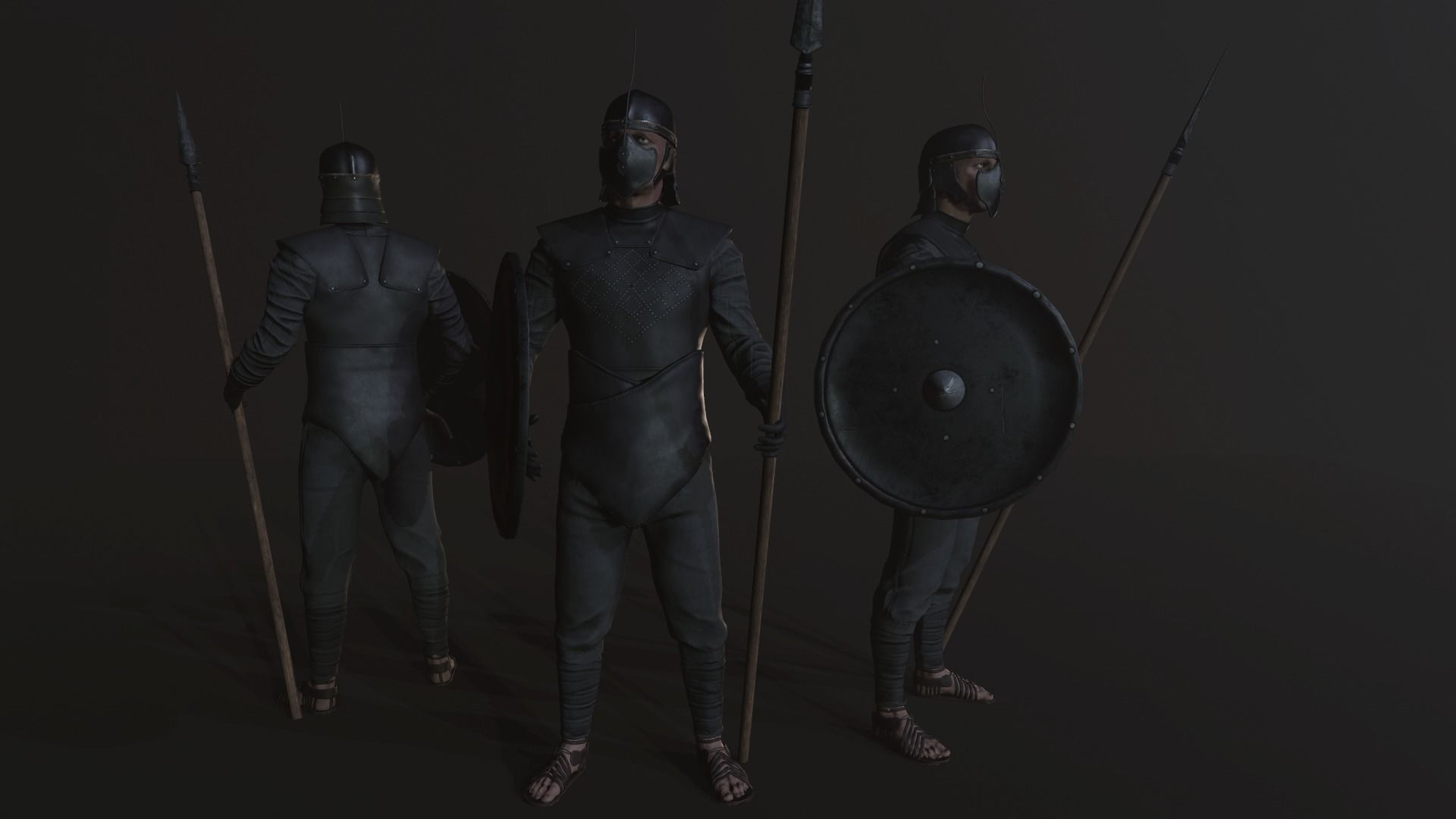unsullied warrior Low-poly 3D model_1